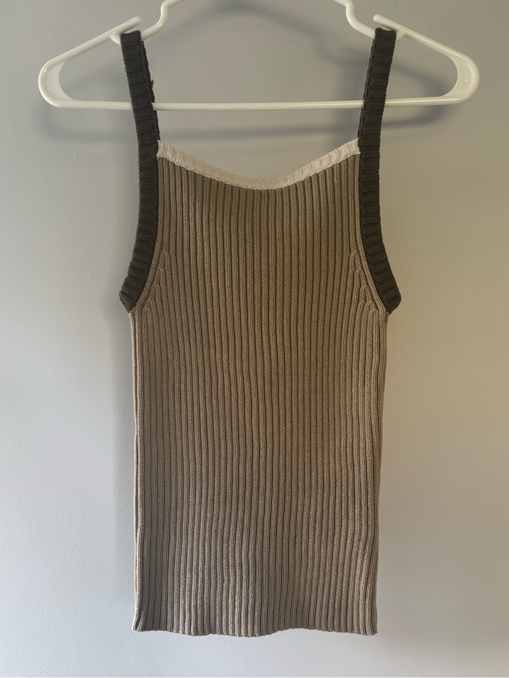 Always 2 Taupe Ribbed Knit Tank Top